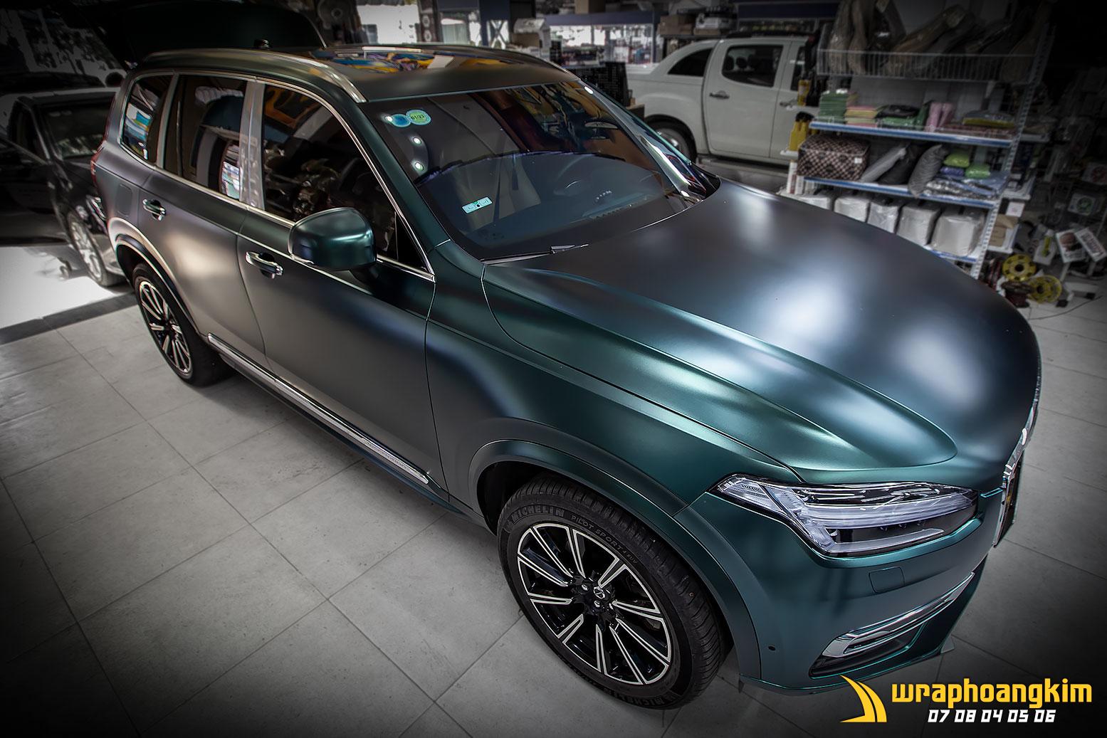 Volvo XC90 Full Wrap Pearl Metallic Gemstone Green — góc 6