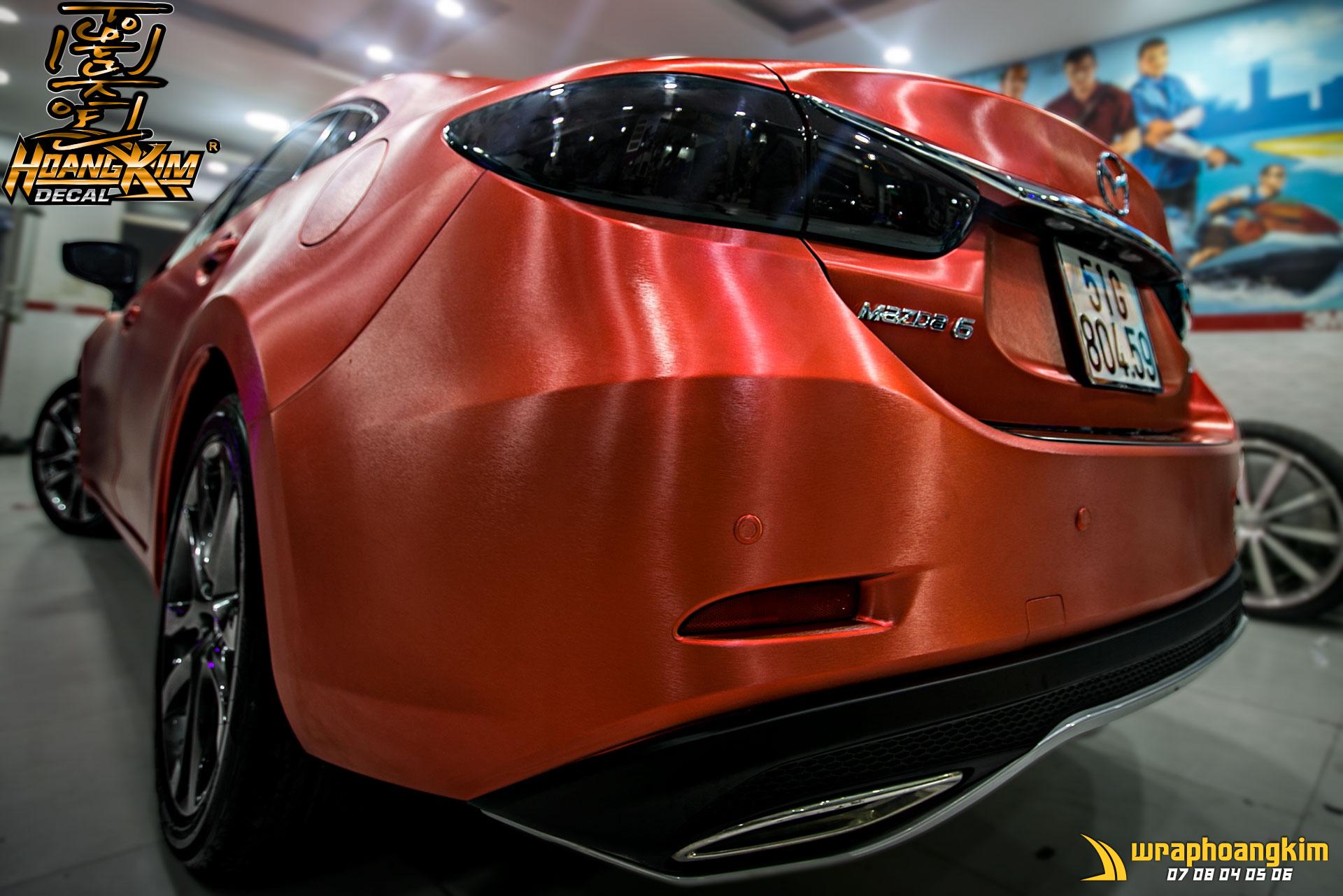 Mazda 6 Full Wrap Brushed Red 3M — góc 2