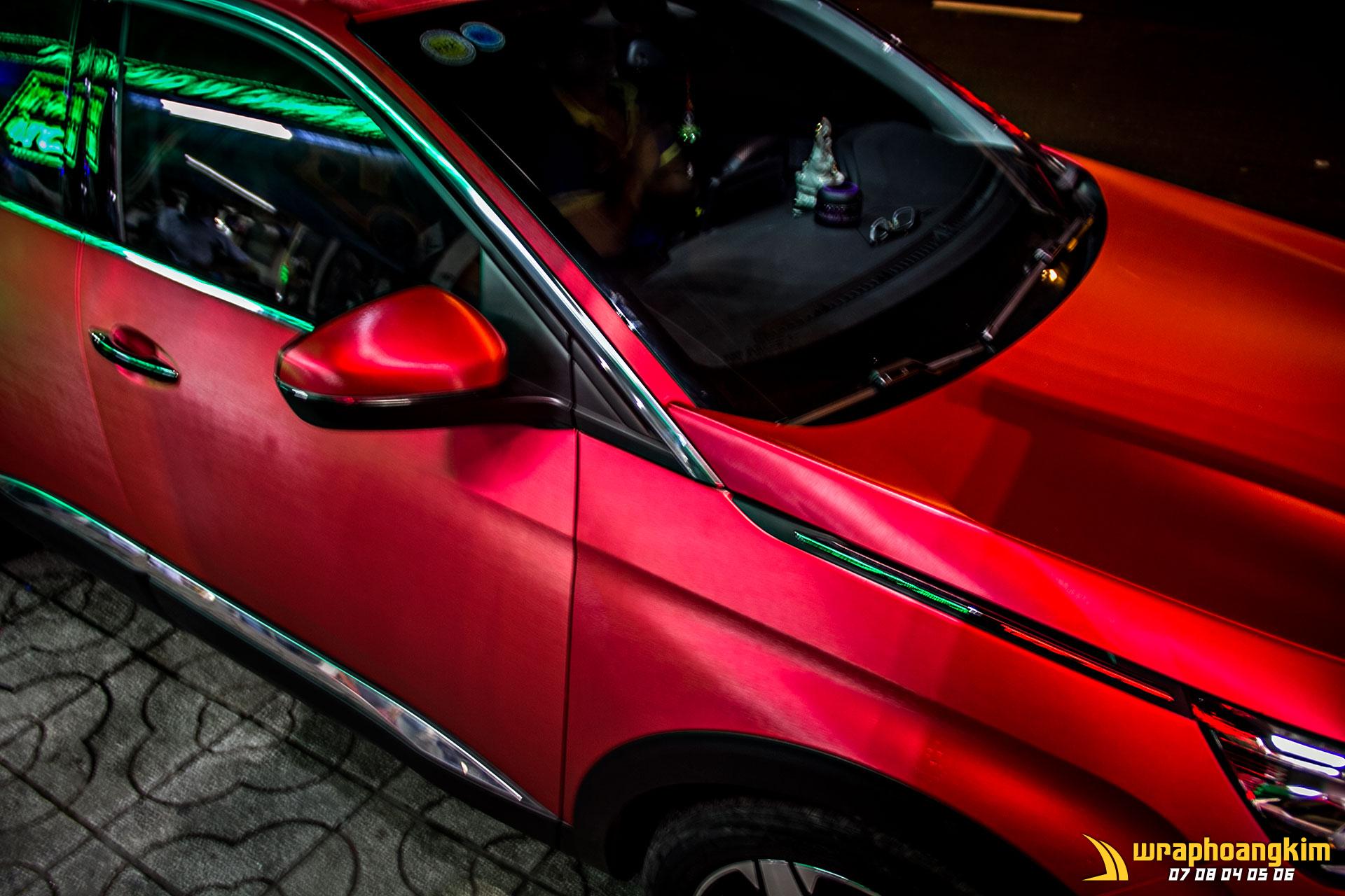 Peugeot 3008 Full Wrap Brushed Red — góc 6