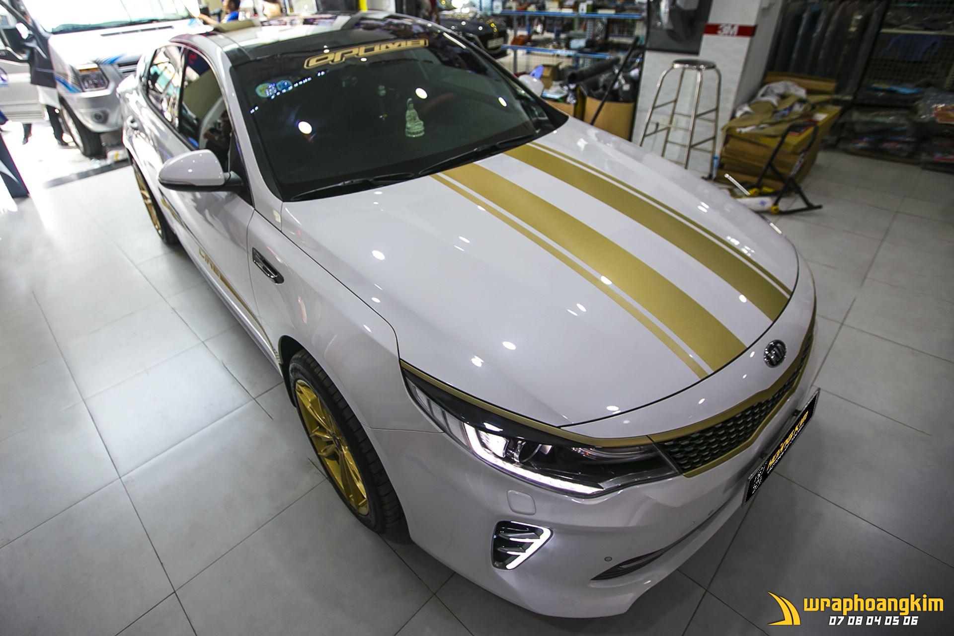 Kia Optima Full Wrap Gloss White — góc 5