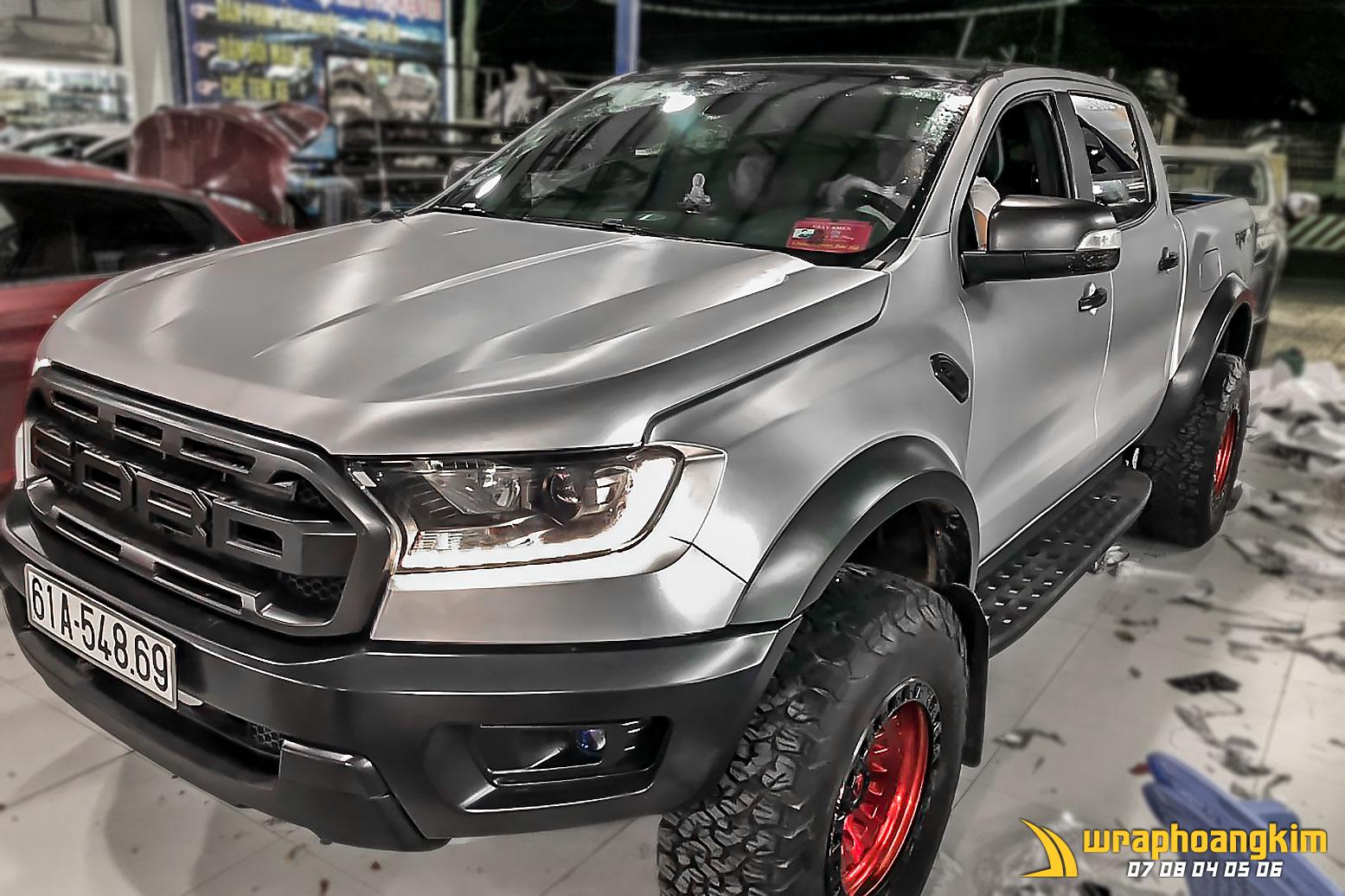 Ford Ranger Raptor Full Wrap Matte Silver