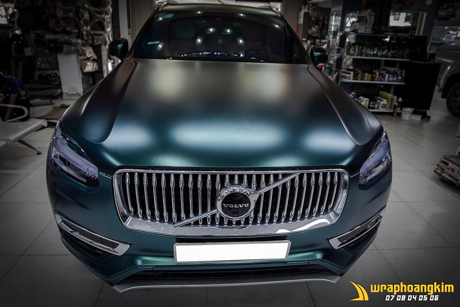 Volvo XC90 Full Wrap Pearl Metallic Gemstone Green — góc 4