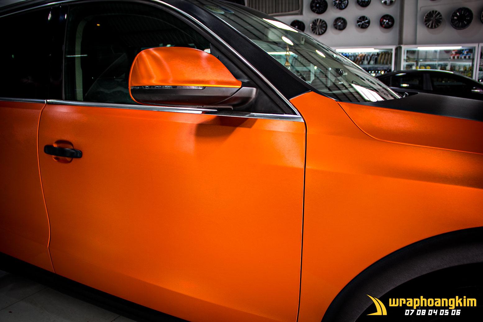 Audi Q5 Full Wrap Brushed Orange — góc 4