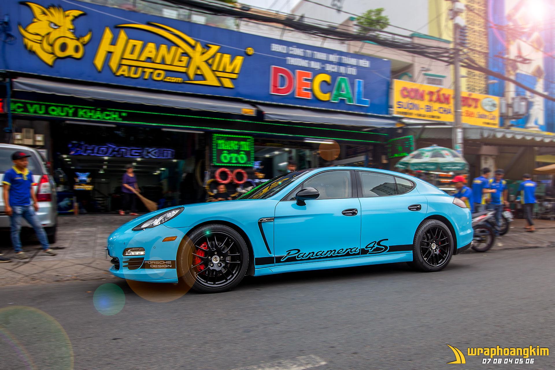Porsche Panamera 4S Full Wrap Gloss Light Blue