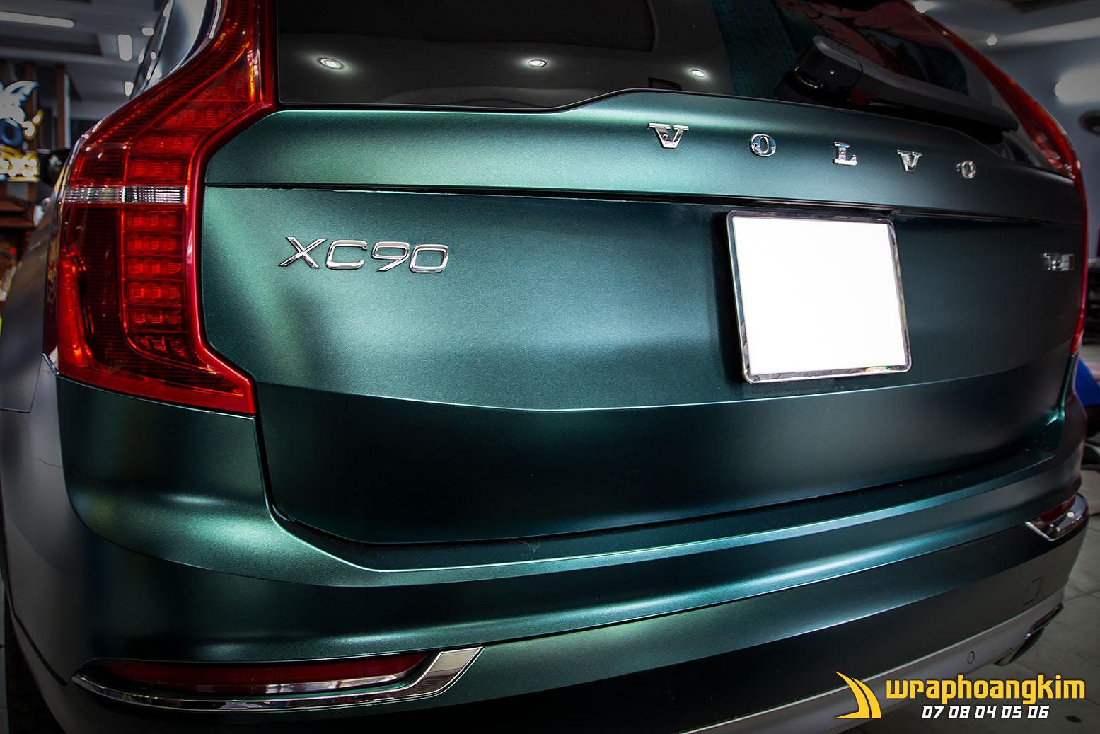 Volvo XC90 Full Wrap Pearl Metallic Gemstone Green — góc 5
